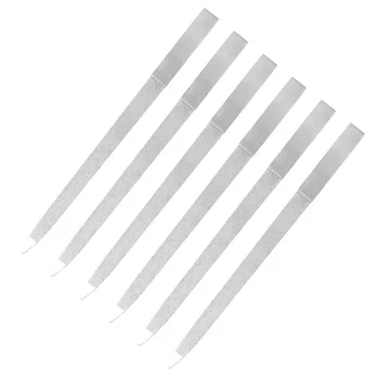 

6PCS Nail Files Stainless Steel Carborundum Double Side Portable Fingernails Toenails Manicure Polish Bar Files
