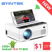 BYINTEK C520 Mini HD проектор(опционально Android 10 TV Box) 150 дюймовый домашний