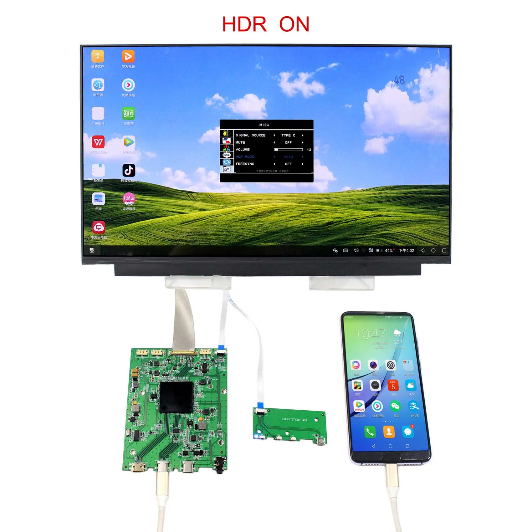 4K ЖК-панель 15,6 дюймов NV156QUM-N32 3840X2160 ips ЖК-экран с типом C HDMI Плата