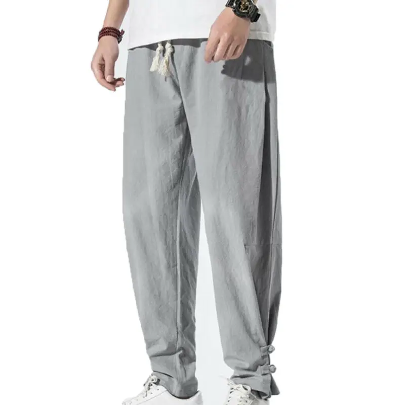 Men Harem Trousers Casual Baggy Bottoms 