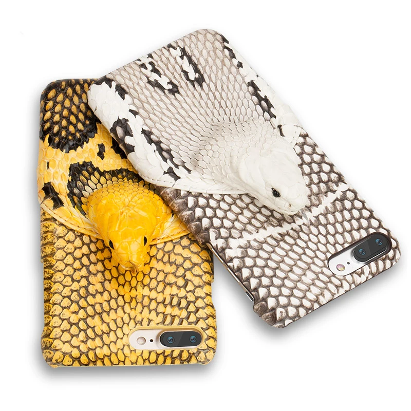 

Luxury Phone Cases For IPhone 7 8 Plus X Xs Max Case Really Snake Head Back Cover For 6 6s 6p 7p 8p Case Stand Wear And Tear