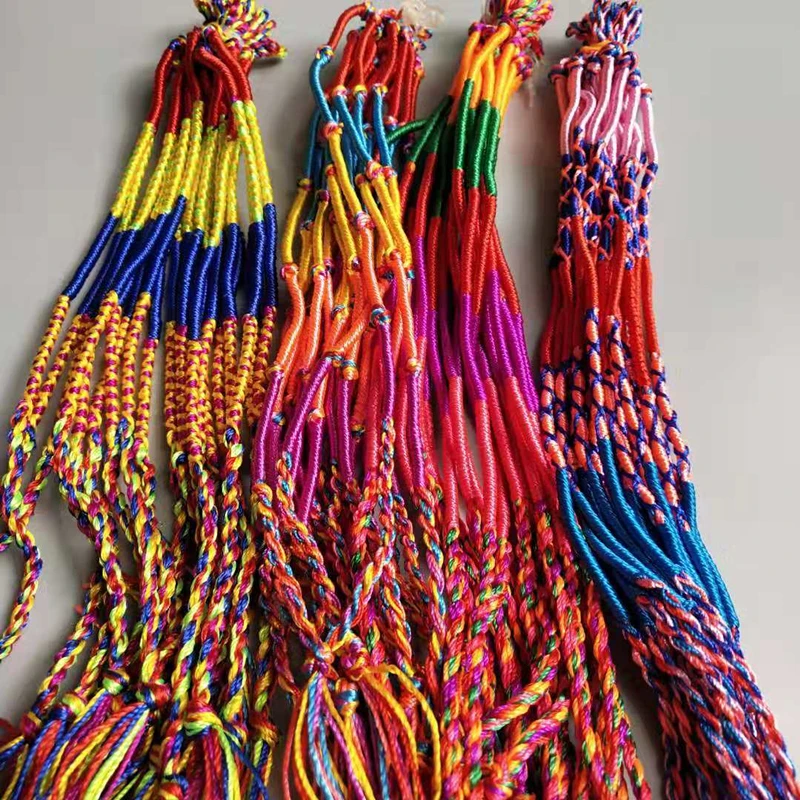 20-60PC Party Favors Supplies Clorful Woven Rope String Bangles Children Birthday Small Gift Wedding Festivals Favors For Guests