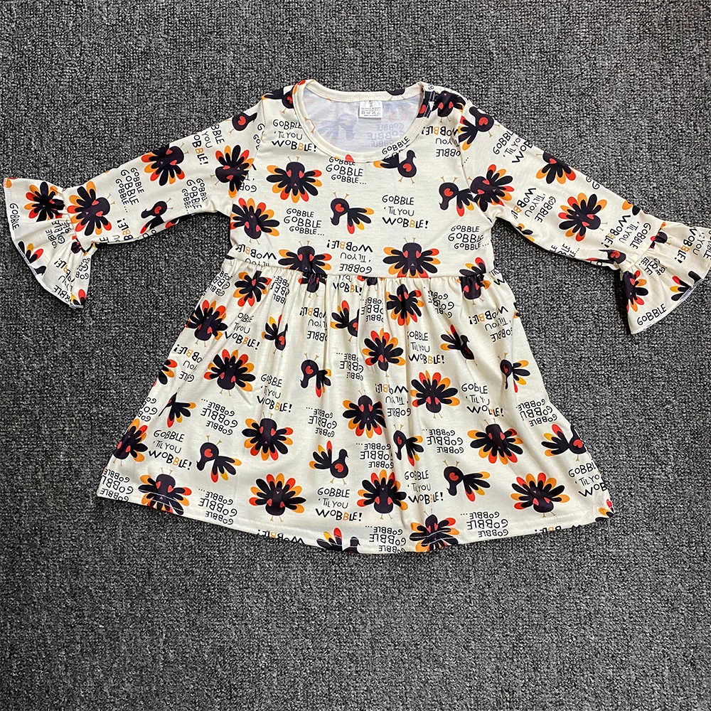 Conice Nini Autumn Newborn infant Baby Dress Cotton Toddler Cute Turkey Party Dresses for Girls Fashion Girl Clothes | Детская одежда и