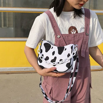 

New Women's PU Leather Shoulder Bag Baguette Girl Messenger Crossbody Bag Patent Zipper Female Fashion Vintage Cute Chain Bag