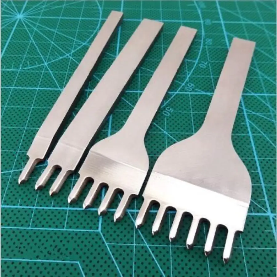 4 pieces/set of 6/5/4/3 mm leather craft puncher white steel diamond chop DIY tool hand-stitched stainless | Дом и сад