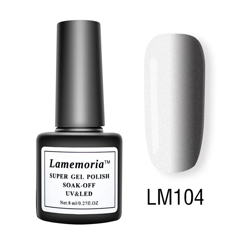 Lamemoria лак для ногтей гель Vernis Перманентный стойкий УФ 36 цветов гель для маникюра праймер верхнее покрытие блеск для ногтей - Цвет: LM-104