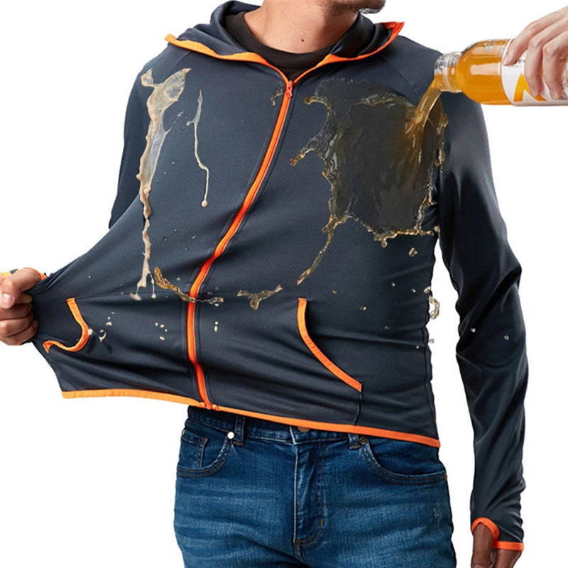 

Waterproof Hiking Jackets For Men Anti-Fouling Camping Hunting Hooded Jacket Men's Windbreakers Hydrophobic Fishing Clothing