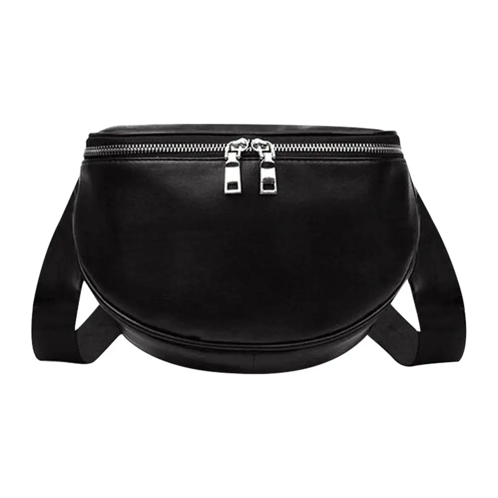 Модные однотонные спортивные сумки через плечо черного цвета для девочек, повседневные женские кожаные дорожные нагрудные сумки bolso mujer - Цвет: Черный