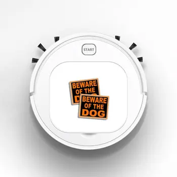 

Robot Vacuum Cleaner Intelligent Automatic Mopping Clean Robot for Hard Floor Carpet Funny Beware Of The Dog Warning