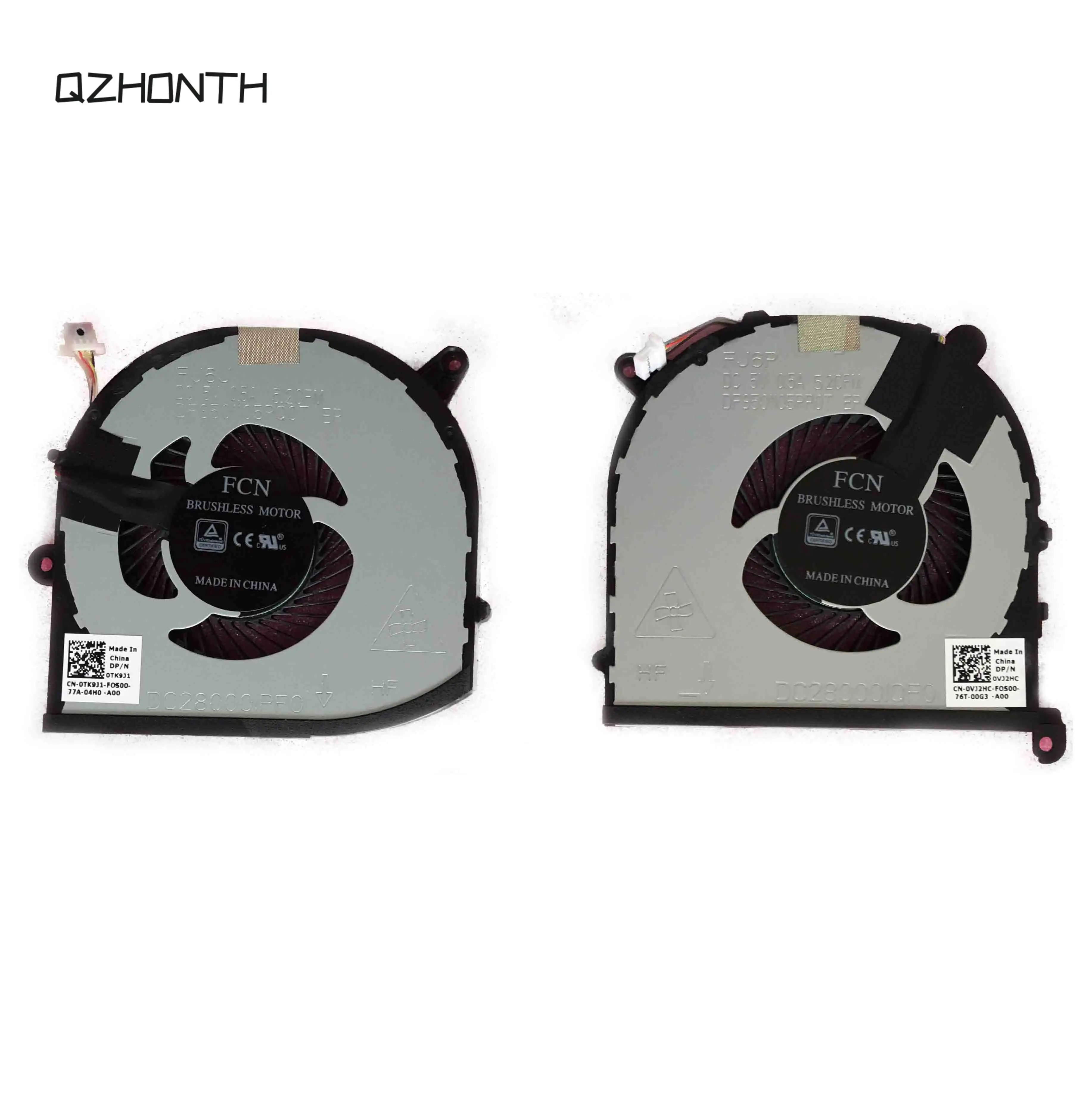 Новый вентилятор охлаждения ЦП и ГП для ноутбука Dell XPS 15 9560 Series 0VJ2HC 0TK9J1 левый
