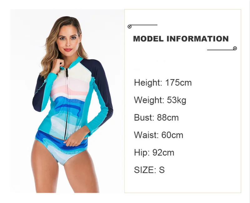 Maillot De Bain Femme Deux шт Женский Рашгард танкини купальники женский купальник с длинным рукавом Женская полосатая блузка Badpak