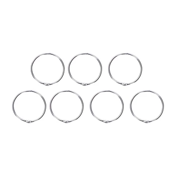 

7 Pcs Metal 3.3 inch Loose Leaf Rings Binder Key rings for Scrapbooking Book