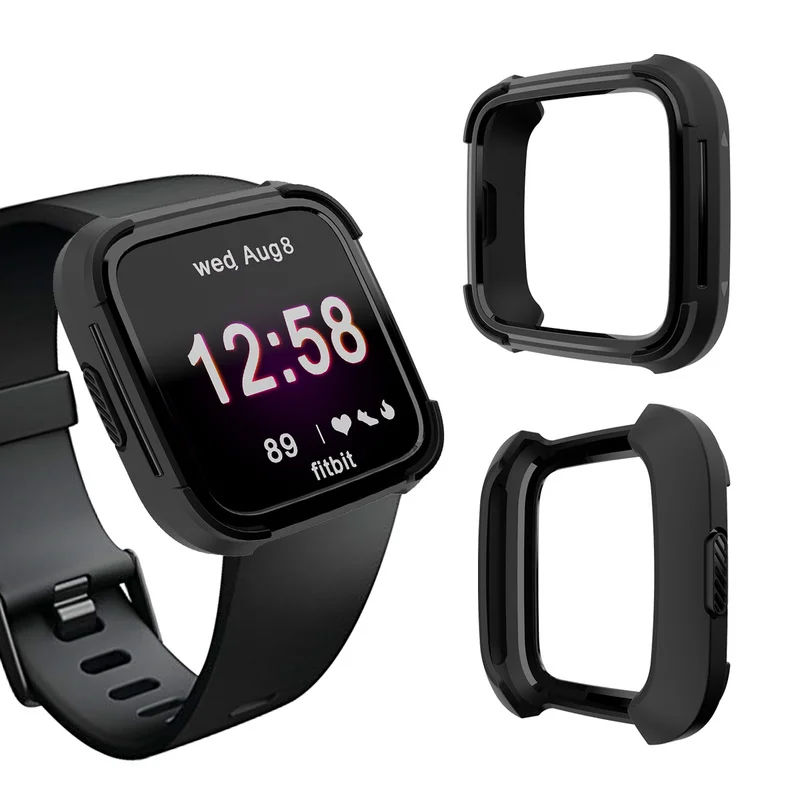 Чехол для часов из ТПУ+ поликарбоната Чехол для Fitbit Versa/Lite аксессуары для часов защитный чехол Защита экрана для Fitbit Versa/Lite