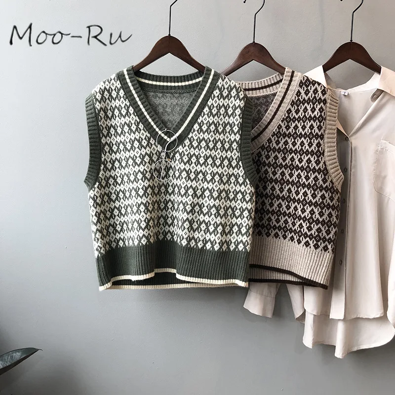 

Moo-Ru 2020 Spring New Korean Version of The Geometric V-neck Loose Slim Blouse
