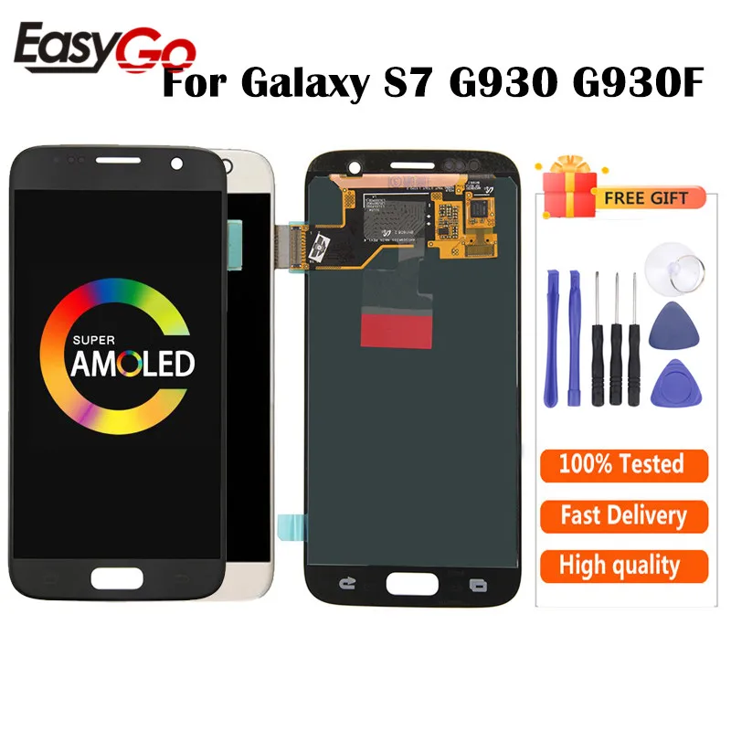Для Samsung Galaxy S7 LCD G930 G9300 G930F G930A ЖК-дисплей + сенсорная панель дигитайзер сборка