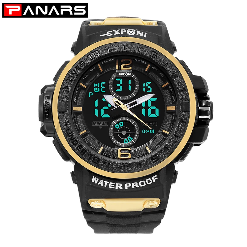 

PANARS Digital Watch Men Electronic Shock Shockproof Military Wacth 50m Waterproof Luminous Dial Quartz Watch relojes digitales