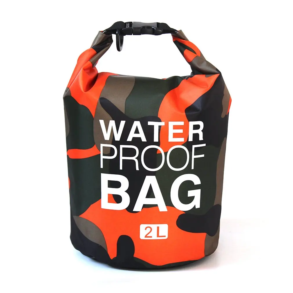 Orange 2L Камуфляжная водонепроницаемая сумка из полиэстера, переносная Водонепроницаемая корзина на плечо, легкая сумка для плавания - Цвет: Orange 2L