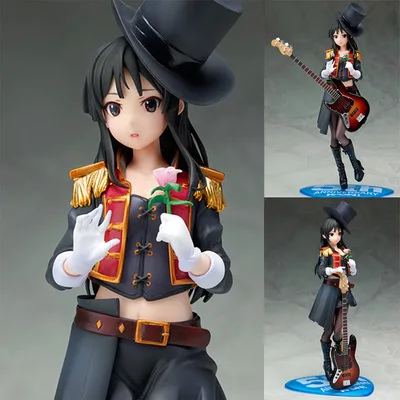 Аниме фигурки K-ON 5th Юбилей Акияма Mio бас-гитара Ver 1/8 весы PVC Моделя с хорошим