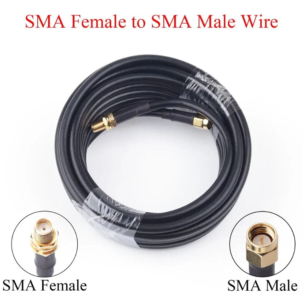 Коаксиальный радиокабель 1-20 м RG58/50-3 Удлинитель SMA Мама-папа с проводом для