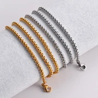 1 pièce collier de perles en acier inoxydable chaîne Figaro chaîne collier pour pendentif hommes femmes collier bijoux accessoires 2