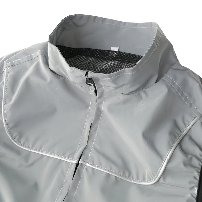 Roadstar High Visibility Reflective Vest Sleeveless Motorcycle Jacket for Road Safety Clothing with Pocket Zipper