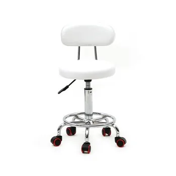 

Leather Stool Height Adjustable Bar Chair Work Rotating Chair Swivel Stool Adjustable Bar Stools with Back Swivel Banqueta