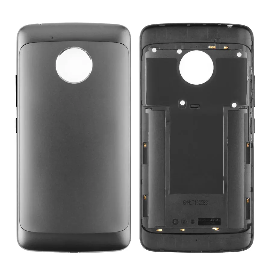Задний Чехол для Moto G5 для MOTO G5 XT1672 XT1676 задняя крышка батарейного отсека XT1672 XT1676 запасные части - Цвет: Black