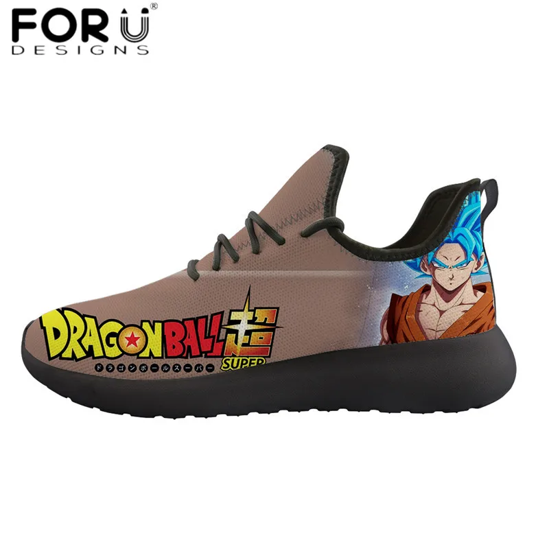 FORUDESIGNS/Повседневное Мужская обувь с рисунком из аниме принт Dragon Ball Z Обувь с дышащей сеткой вязать кроссовки для мальчиков-подростков; классные Саян Защита от солнца Гоку Вегета Туфли без каблуков - Цвет: HMA317Z60