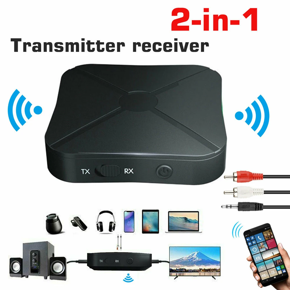 1pc Inalámbrico Transmisor y Receptor Adaptador de audio móvil 