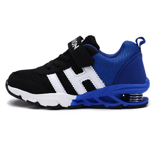 Cena Nowy projekt dla dzieci buty sportowe chłopcy dziewczęta wiosna tłumienia podeszwa Slip Patchwork oddychające Sneakers dziecko buty do biegania