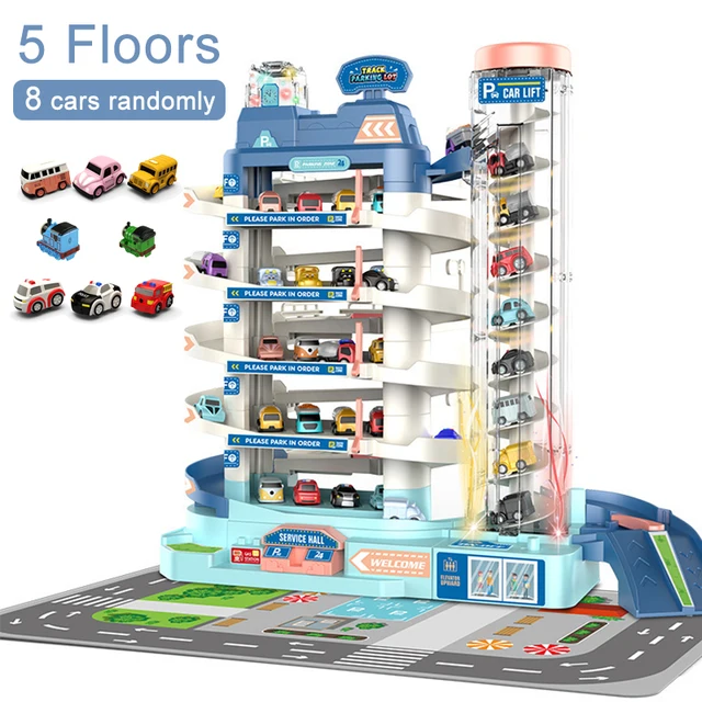 Electric Track Parking Building Car Toy Link Racing Rail Car Train Track Toy for Children Gifts Mechanical Adventure Table Game 3