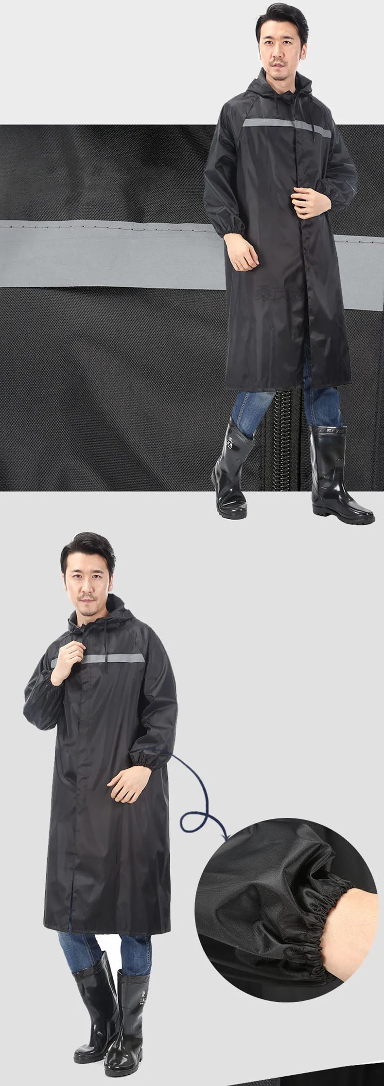 QMJHVX, Модный Плащ унисекс из ПВХ, утолщенный водонепроницаемый плащ-дождевик для кемпинга, водонепроницаемый дождевик, костюм с капюшоном, пончо, дождевик