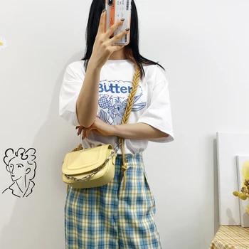 

Tide Women Small Saddle Bag 2020 New Shoulder Messenger Bag Female Simple Crossbody Bag Ins Hot Lady Chain Handbag Party Clutch
