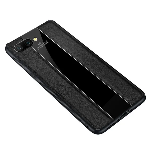 Black Чехол для Honor 10, чехол для huawei Honor V20, роскошный чехол из натуральной кожи Magic 2, тонкий чехол для huawei Honor 10, чехол для Honor V20, Funda - Цвет: Black