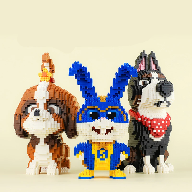 

BALODY Pets Blocks Animals Cute Cartoon Dogs Model Building Bricks Toys Sets Cute In Mini Micro Blocks Bricks Child Toy Gift