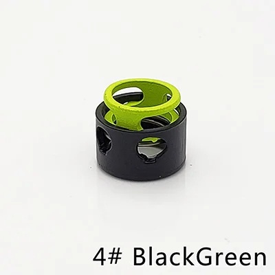4BlackGreen Meetee 50 шт. мода, стиль, металл, фиксатор шнура, шнур для шляпы, пряжка, сделай сам, пуховик, Весенняя кнопка, аксессуар для костюма - Цвет: 4BlackGreen