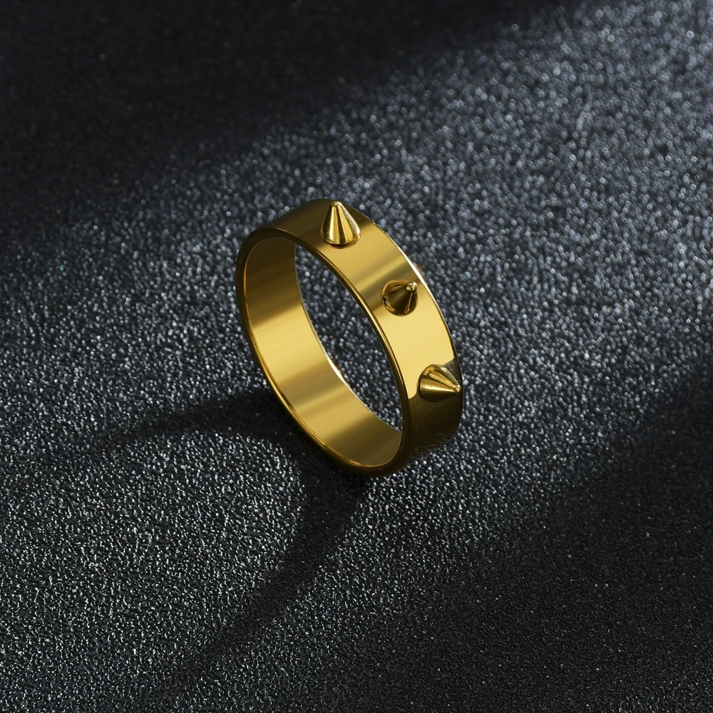 Self-defense Stainless Steel Punk Style Men's and Women's Thorn Ring Student Rings stainless steel ring