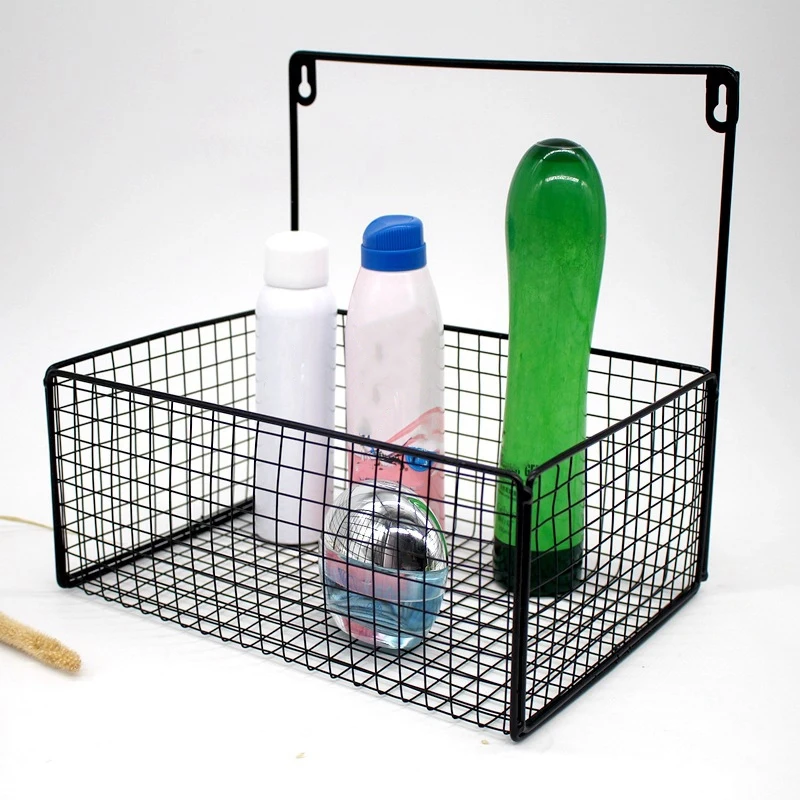 Europe Iron Storage Rack Crafts Bathroom Storage Shelf Jewelry Makeup Basket Wall Hanging Iron Rack Ornaments Home Decoration