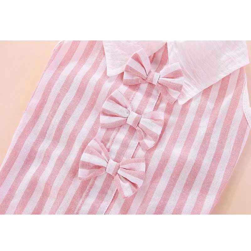 Маленькая кошка одежда для домашних животных собака кошка мода полосатая рубашка платье собака бабочка декоративная одежда костюм