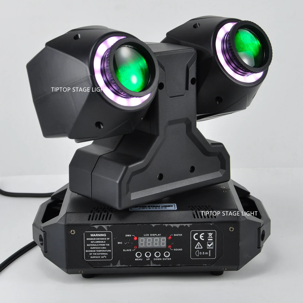 Gigertop 2x30 Вт Светодиодный светильник с движущейся головкой с Halo 5050 SMD RGB цветной Эффект Кольцо диско шар цветной яркий KTV светильник TP-L230