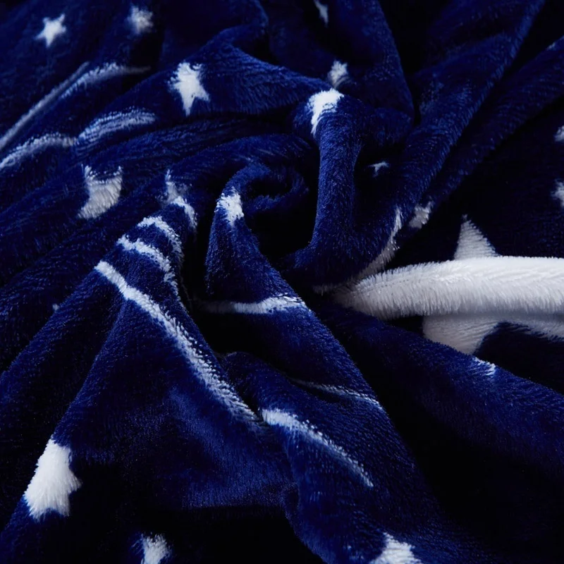 Яркие звезды покрывало одеяло высокой плотности супер мягкое фланелевое одеяло для дивана/кровати/автомобиля портативные пледы