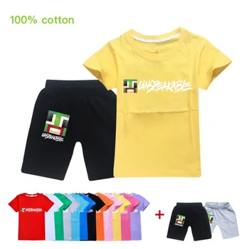 

New 2020 Unspeakable Inspired T-Shirt Youtube Gaming Vlog Kids sweatshirt Children Girl Tops Tees Hoodies pants 2pc suit
