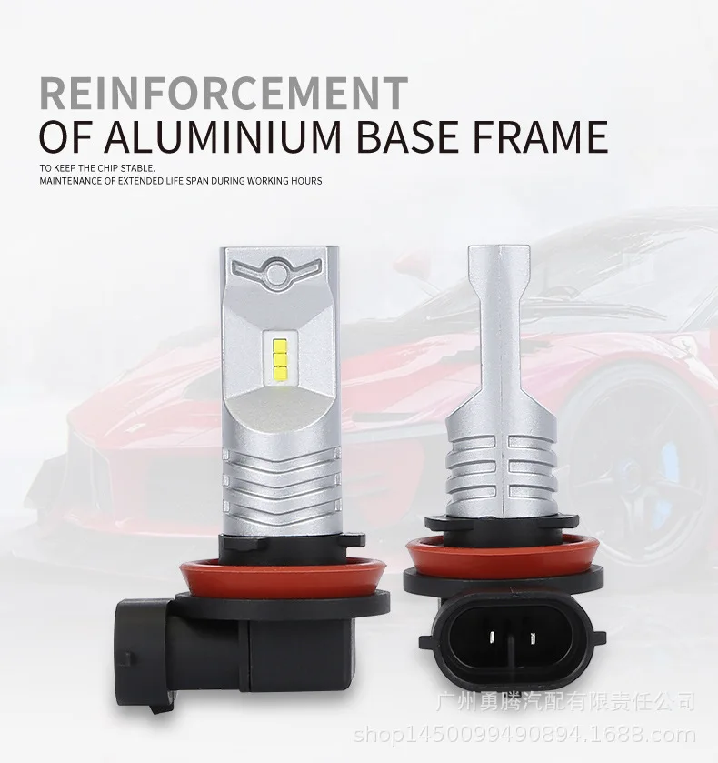 2pcs H16 5202 Car LED front Fog Driving light Lamp 80W 6led car light CSP Chip Turn signal brake instrument light white