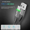 USLION 0.5m/1m/2m LED 3A USB Type C Cable Fast Charge Wire for Samsung Galaxy Xiaomi Huawei Note 7 Data USB-C Cable Charger Cord ► Photo 2/6