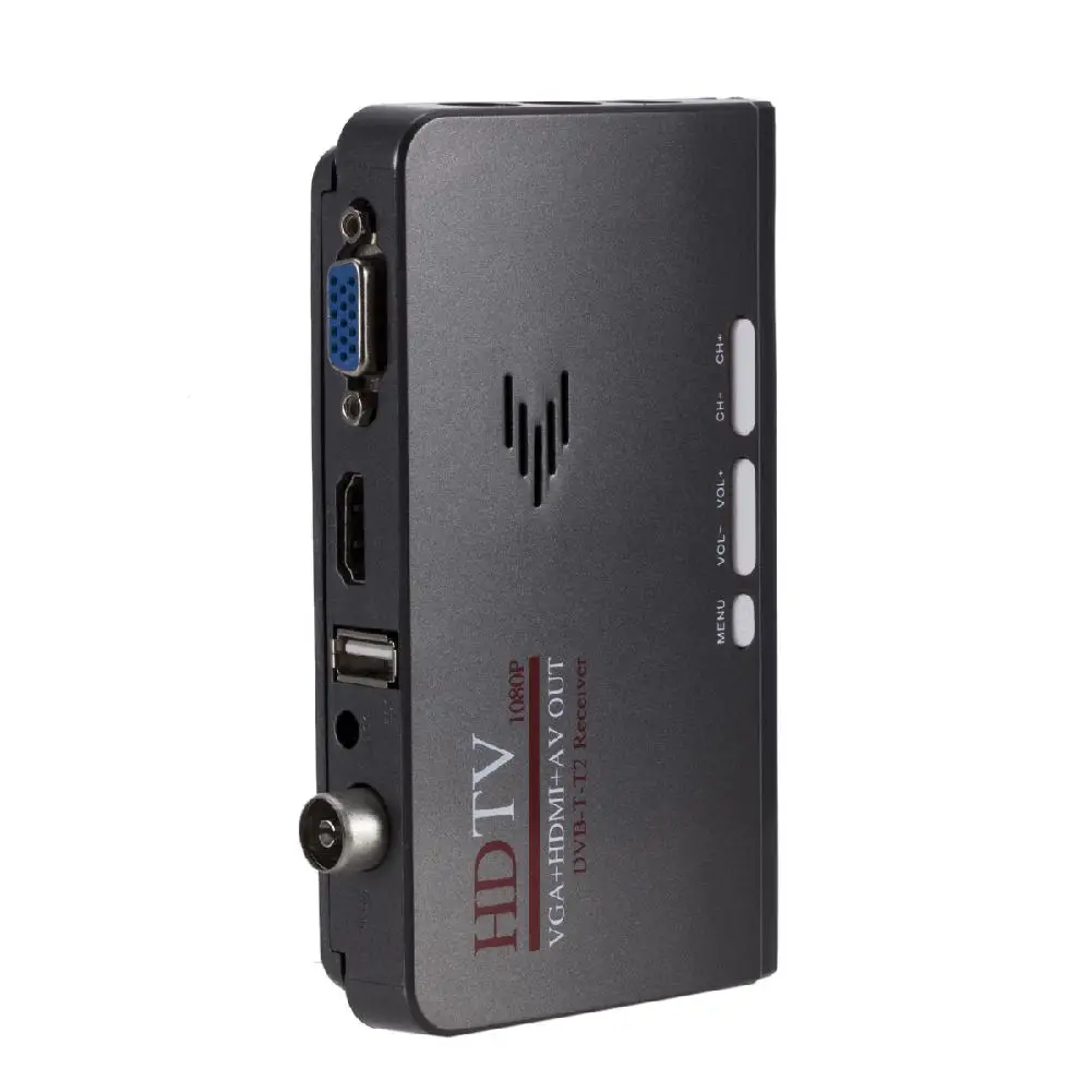 DVB-T/DVB-T2 ТВ-тюнер ресивер DVB T/T2 ТВ-приставка VGA AV CVBS 1080P HDMI Цифровой HD спутниковый ресивер с пультом дистанционного управления