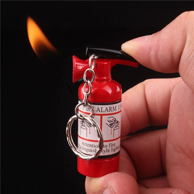 Unusual Fire Extinguisher Gas Lighter Cigarette Lighters Smoking Accessories Gadgets for Men Outdoor Waterproof Camping Lighter