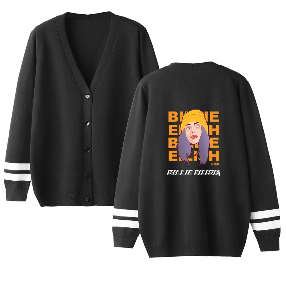 Billie Eilish свитер с принтом для мужчин и женщин, топы, модная спортивная одежда, кардиган унисекс, свитер для мальчиков и девочек, уличная куртка, подарки