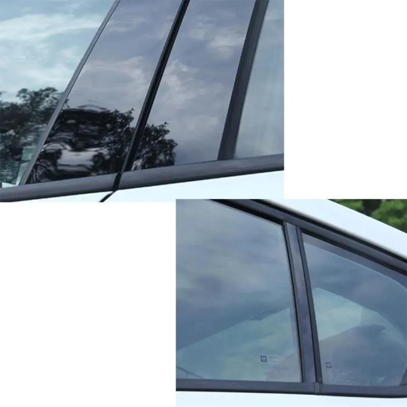 6 шт. для Honda Civic 2006-11 зеркальный эффект оконная стойка столбы крышка отделка автомобиля Pc зеркальный патч