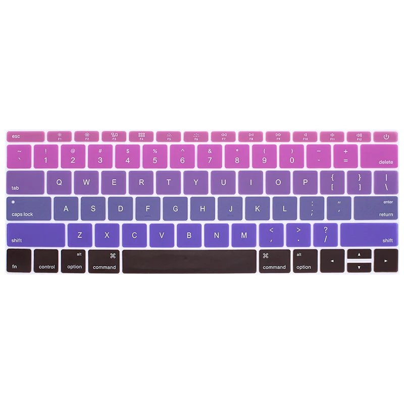 Радужная накладка на клавиатуру HRH Ombre силиконовый чехол для Macbook New Pro 13 дюймов A1708