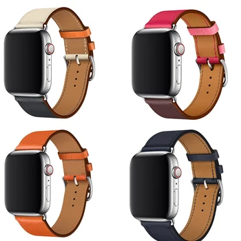 

Series 5/4/3/2/1 100% Genuine Single Tour band for Apple Watch leather Bracelet 38mm 42mm 40mm 44mm For iwatch strap